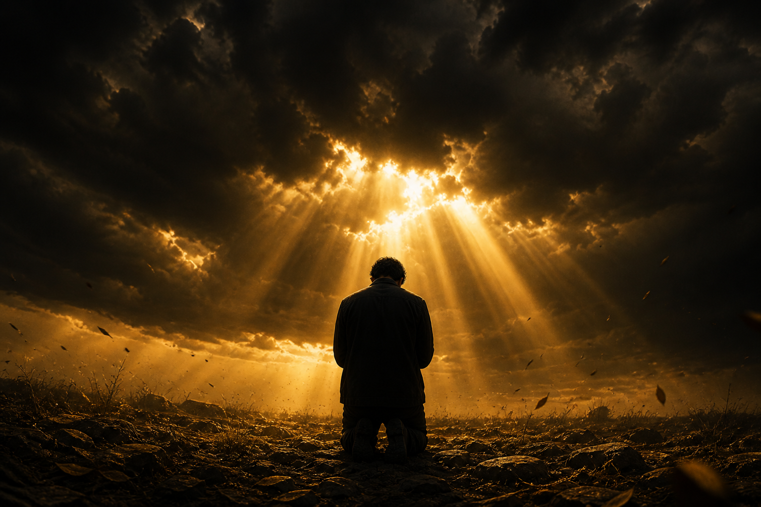 Illustration symbolique de combat spirituel